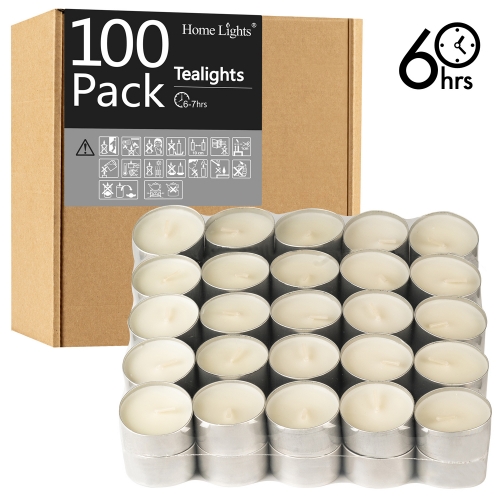 6-7 Hours Tealight Candles |100 PACK