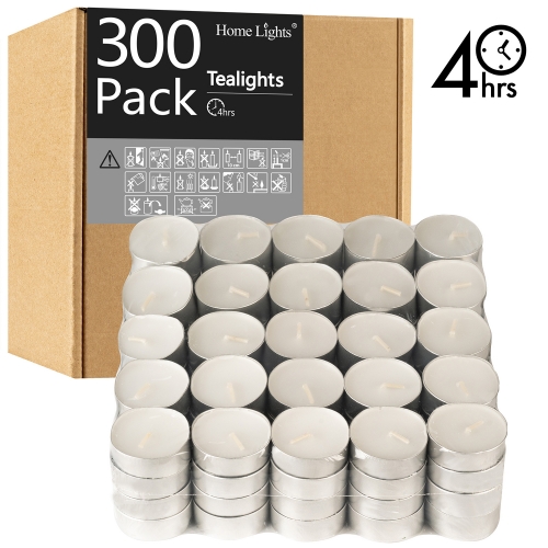 4 Hours Tealight Candles | 300 PACK