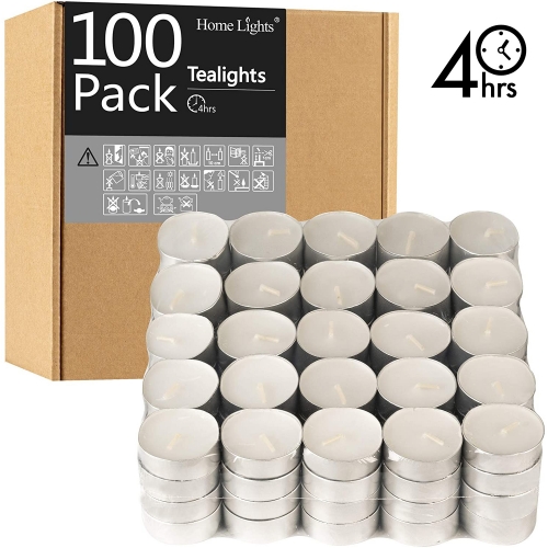 4 Hours Tealight Candles | 100 PACK